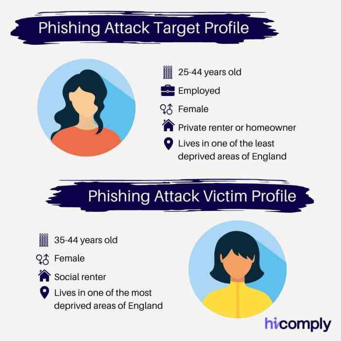 Phishing attack target and victim profiles
