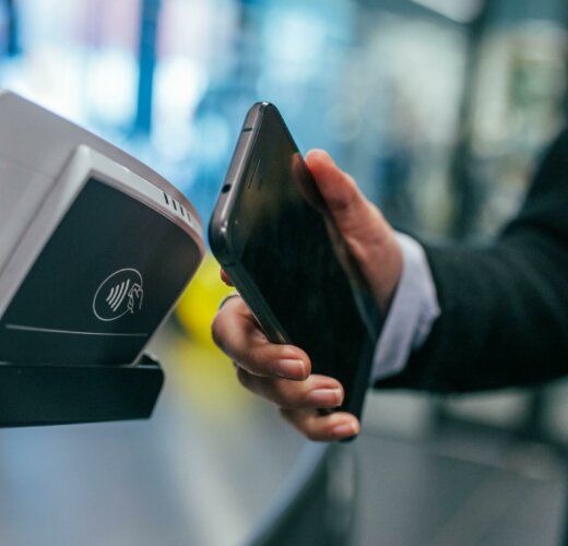 Phone app scanning contactless pad